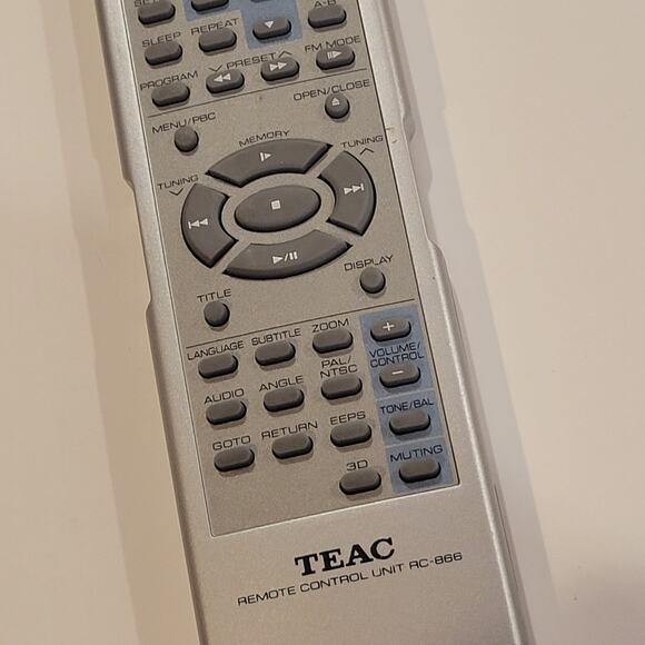 Original TEAC RC-866 DVD Player Remote Control - Picture 4 of 8